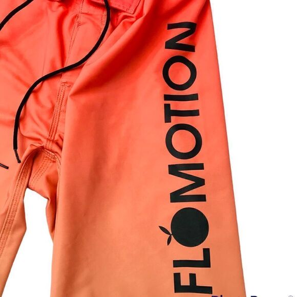 Flomotion Board Shorts Orange Men’s Swim Trunks Sz 30 - Picture 4 of 11